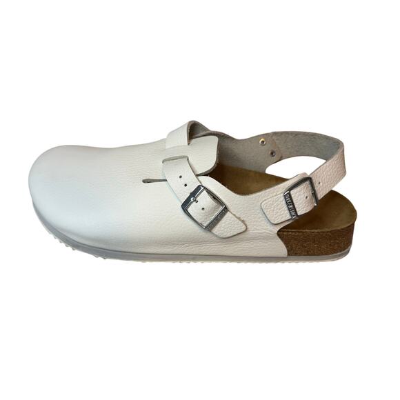 Birkenstock Tokio Super Grip Clogs Men’s Size 15 US 48 EU White Leather Sandals main image 5